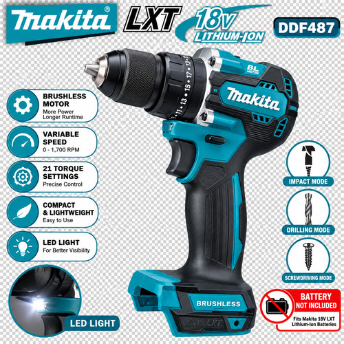 Makita ddf487 18v lxt - ddf487,